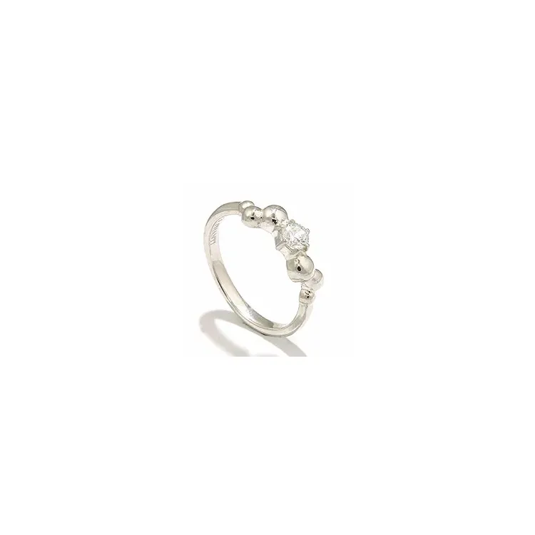 witte zirkoon ring in zilver