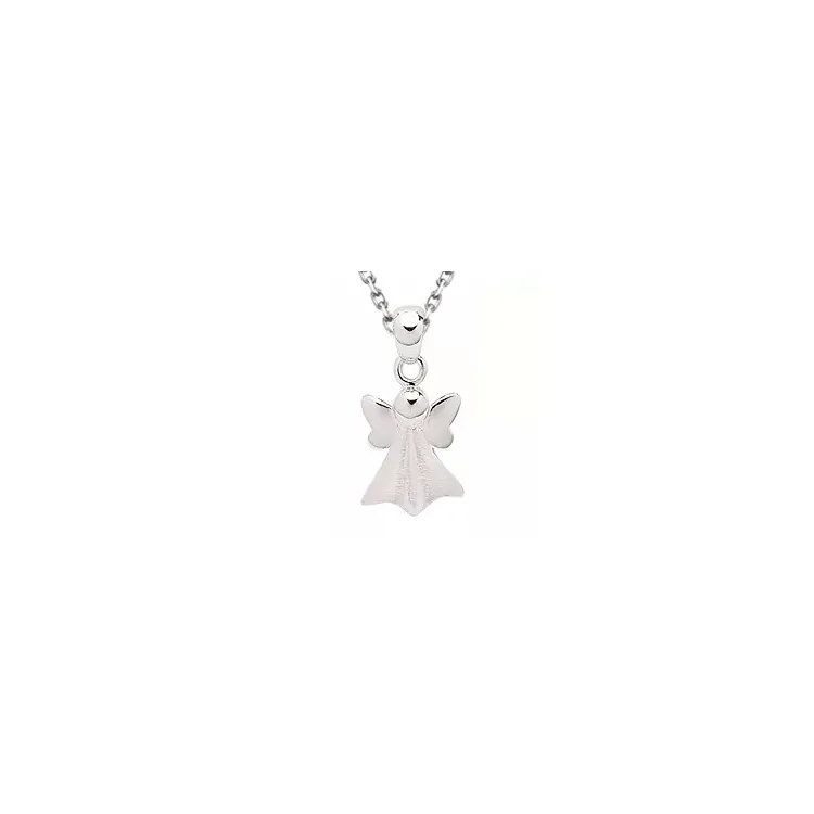 engel ketting in zilver met hanger in zilver