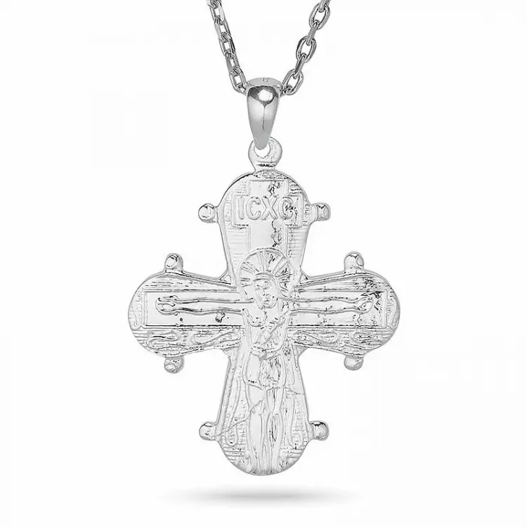 dagmarkruis met onze vader ketting met hanger in zilver