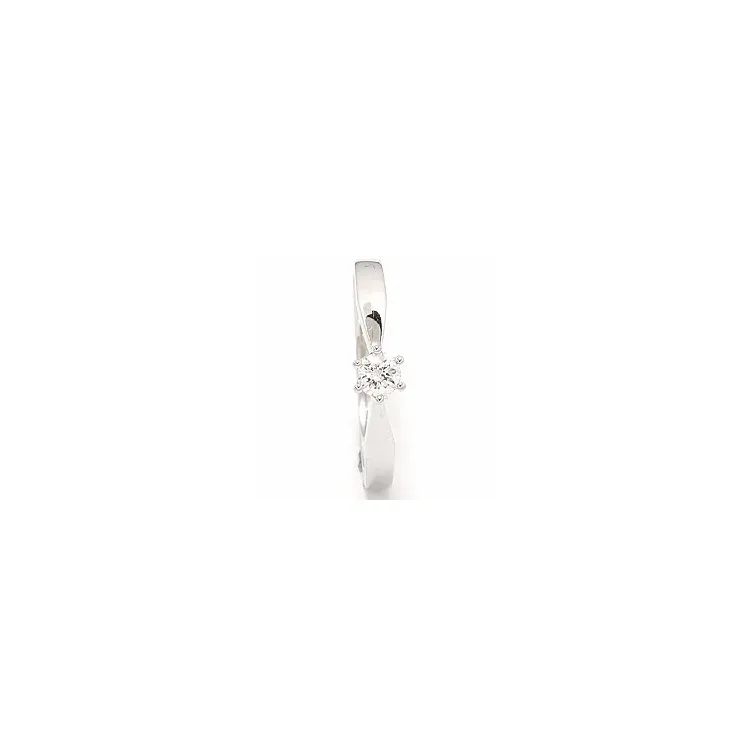 diamant witgouden ring in 14 karaat witgoud 0,20 ct