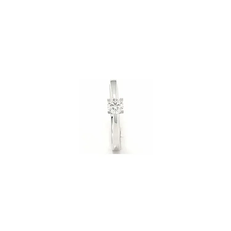 eenvoudige diamant witgouden ring in 14 karaat witgoud 0,30 ct