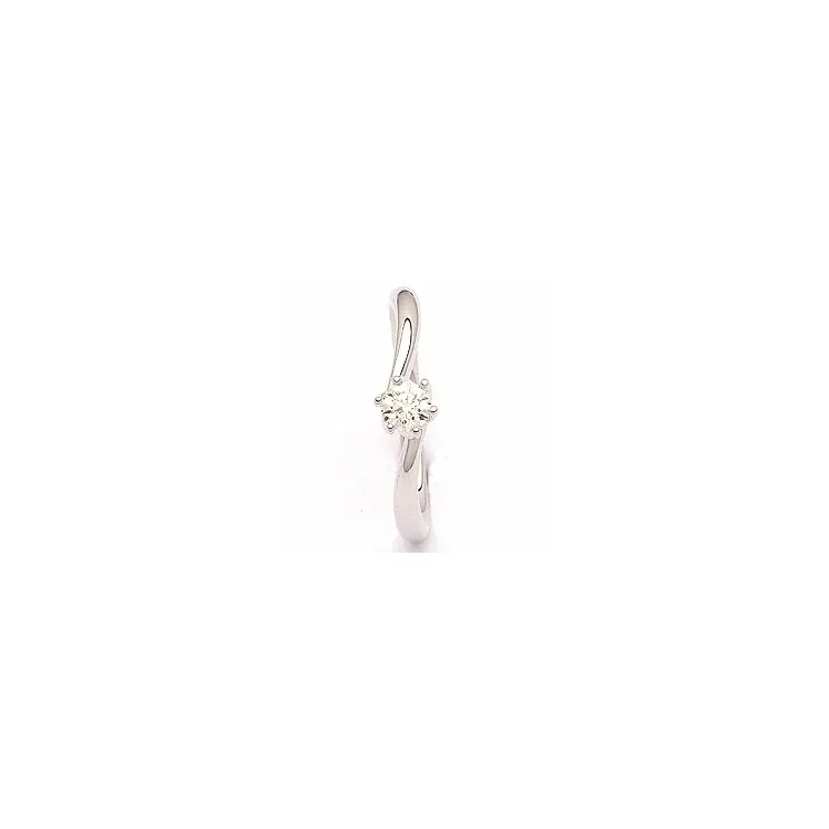 Eenvoudige diamant witgouden ring in 14 karaat witgoud 0,20 ct