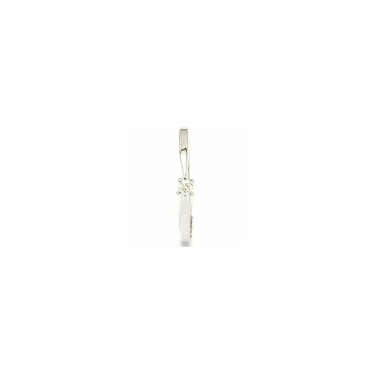 Elegant diamant witgouden ring in 14 karaat witgoud 0,05 ct