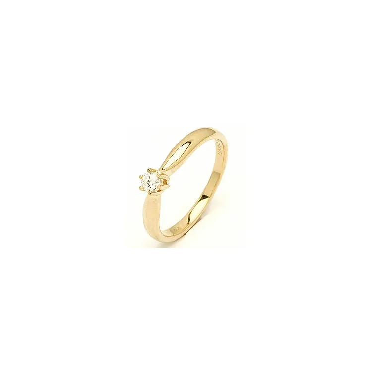 Diamant gouden ring in 14 karaat goud 0,10 ct