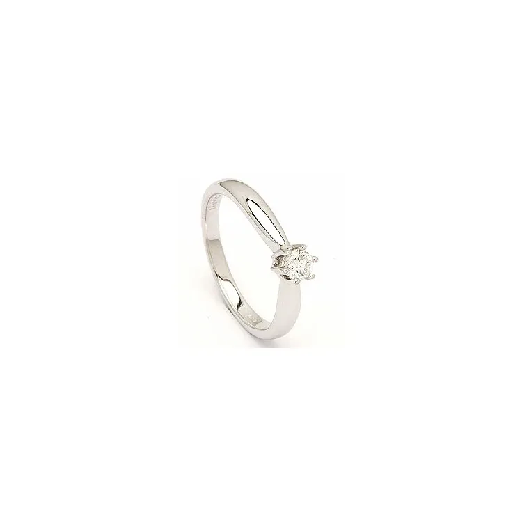 diamant witgouden ring in 14 karaat witgoud 0,20 ct