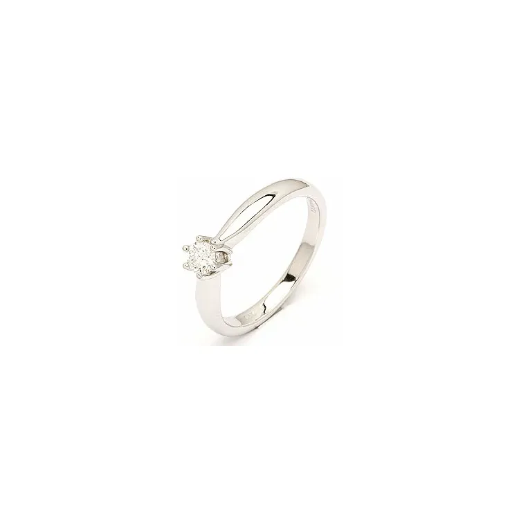diamant witgouden ring in 14 karaat witgoud 0,20 ct