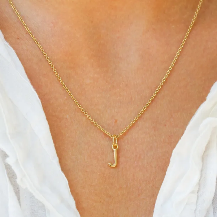 letter j hanger in verguld sterlingzilver - My Letter