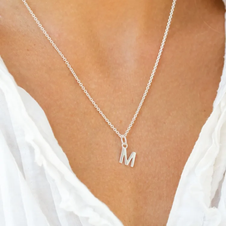 letter m hanger in zilver - My Letter