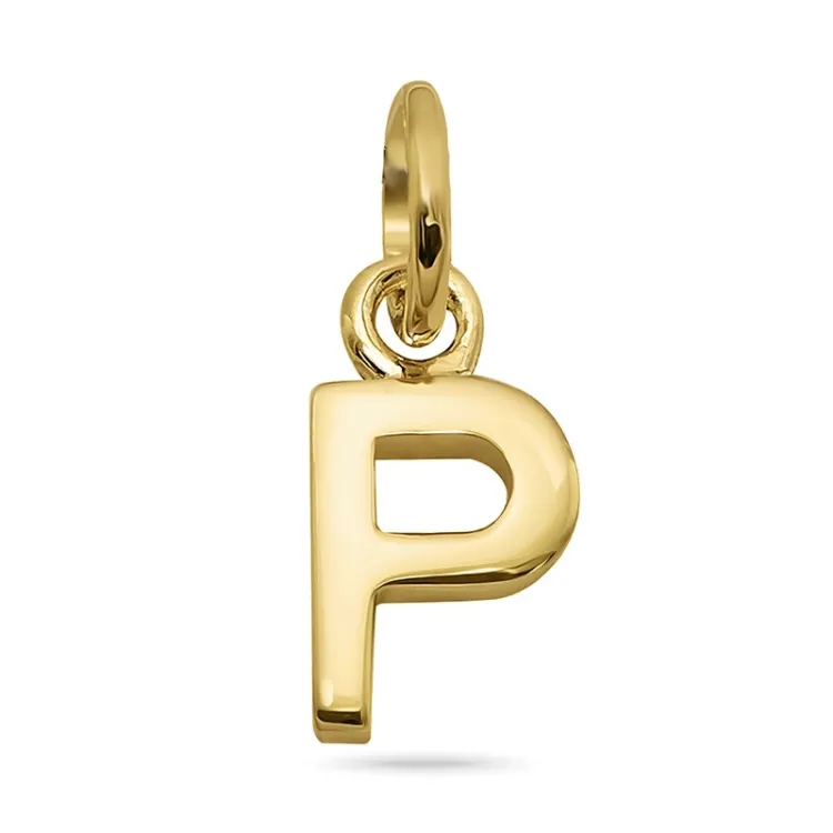 letter p hanger in verguld sterlingzilver - My Letter