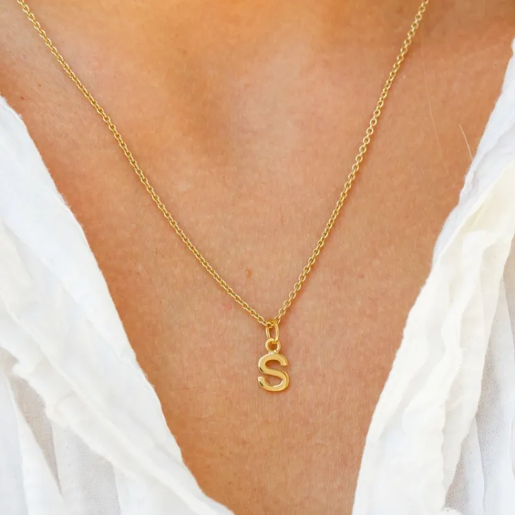 letter s hanger in verguld sterlingzilver - My Letter