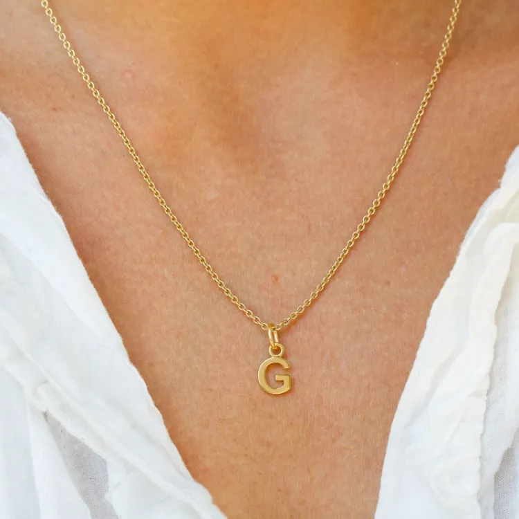 letter g hanger in verguld sterlingzilver - My Letter