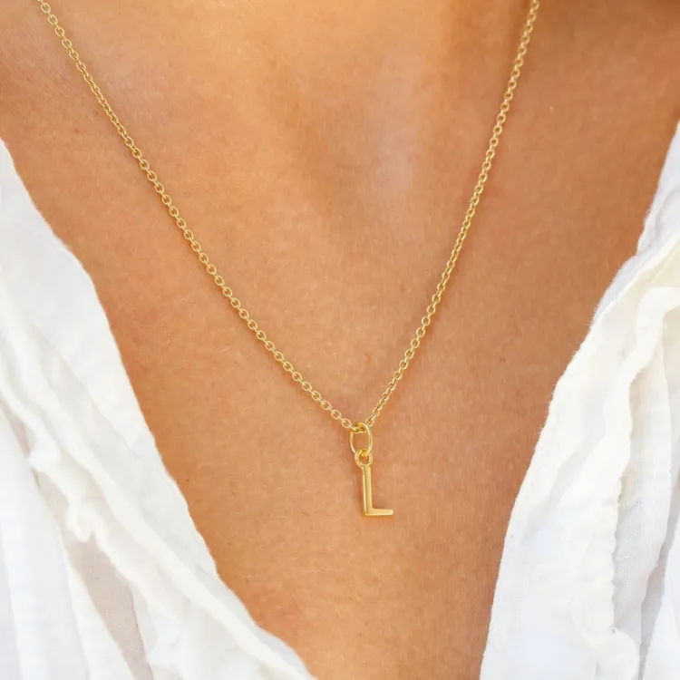 letter l hanger in verguld sterlingzilver - My Letter