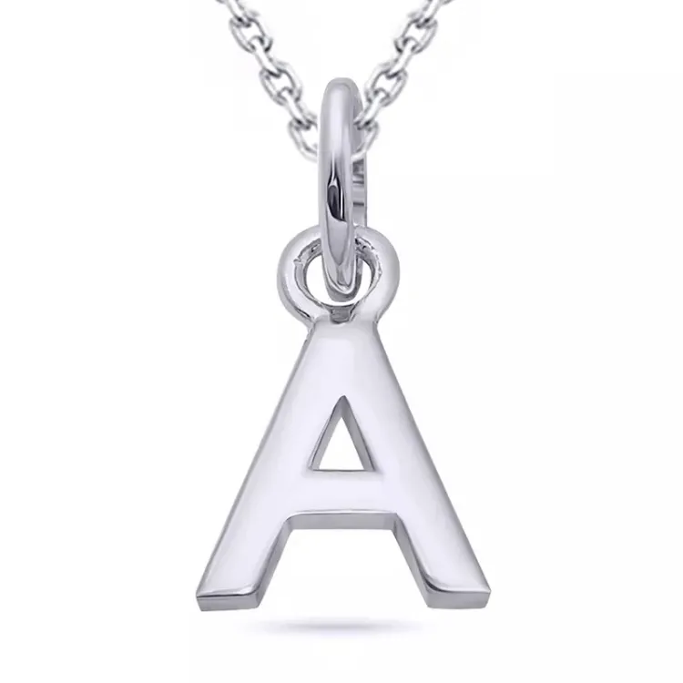 letter a ketting in zilver met hanger in verguld sterlingzilver - My Letter