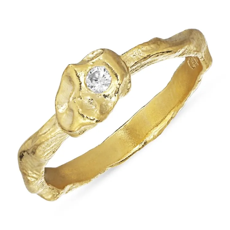 ring in verguld sterlingzilver - Lumé Etched