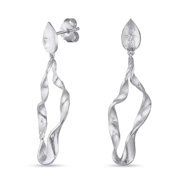 oorbellen in zilver - Lumé Etched