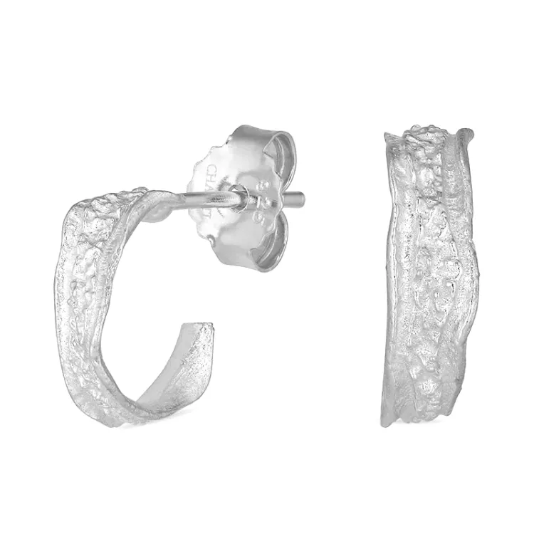 11,5 mm halfcreool in zilver - Lumé Etched