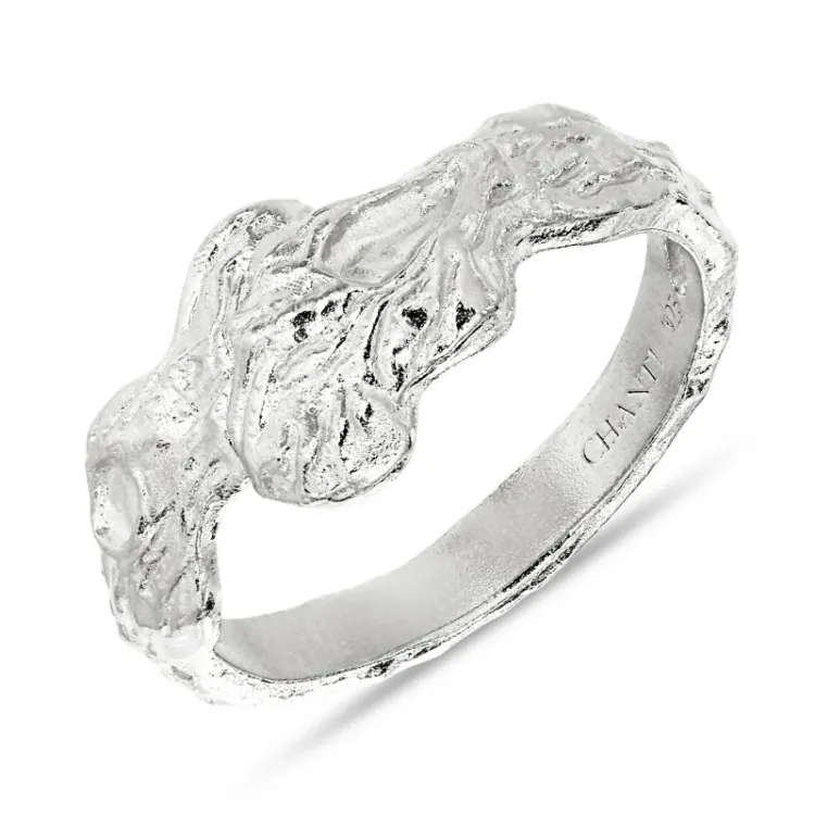 breed ring in zilver - Lumé Etched