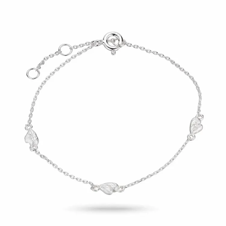 armband in zilver 16 plus 3 cm x 3,75 mm  - Lumé Etched