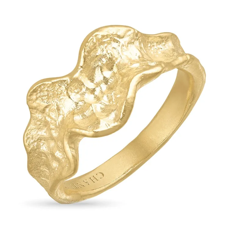 ring in verguld sterlingzilver - Lumé Etched