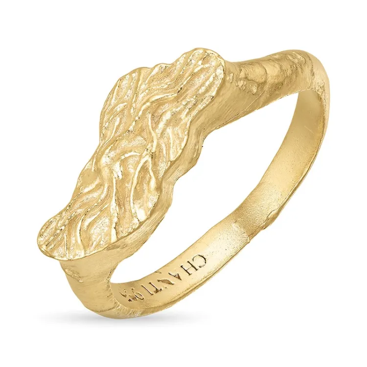 ring in verguld sterlingzilver - Lumé Etched