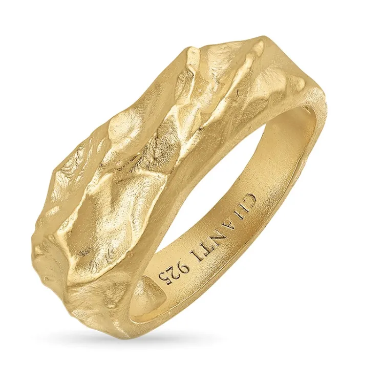 ring in verguld sterlingzilver - Lumé Etched