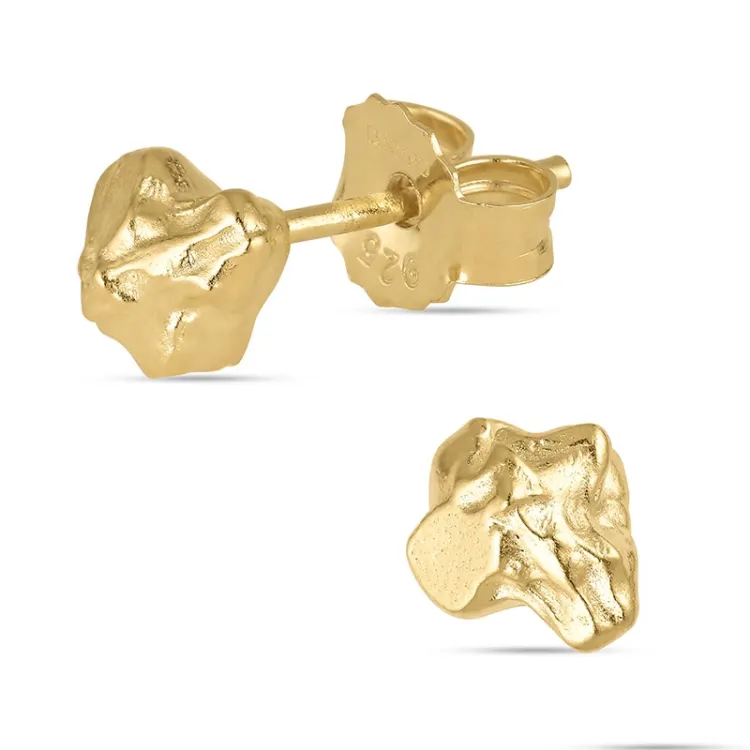 oorbellen in verguld zilver - Lumé Etched