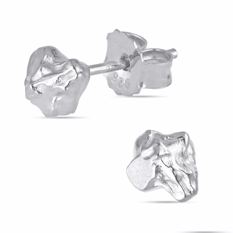 oorsteker in zilver - Lumé Etched