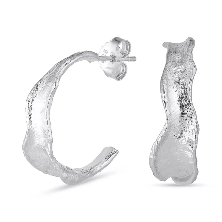 22 mm halfcreool in zilver - Lumé Etched