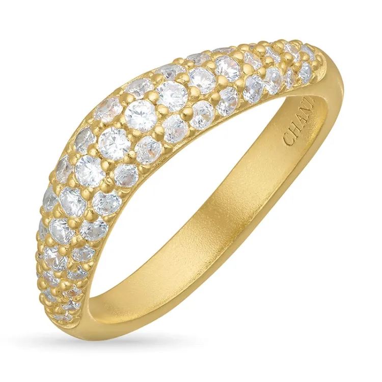 zirkoon ring in verguld sterlingzilver - Lumé Illume