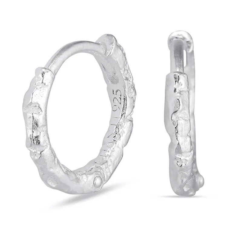 11,5 mm creool in zilver - Lumé Etched