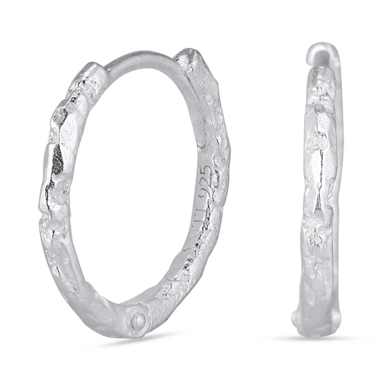 15 mm creool in zilver - Lumé Etched
