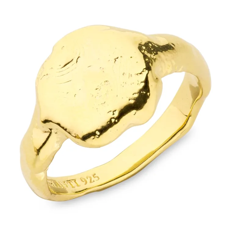 ring in verguld sterlingzilver - Lumé Etched