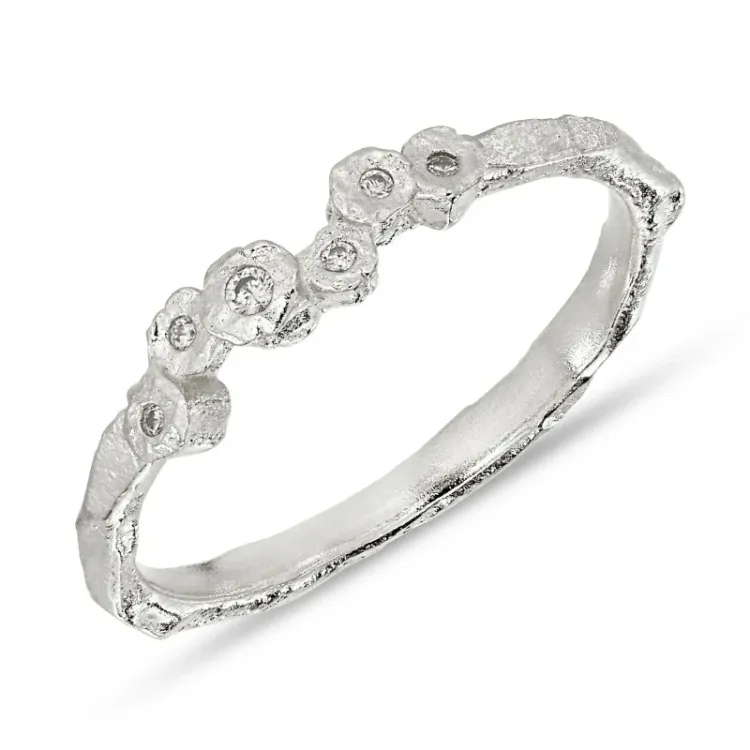 witte zirkoon ring in zilver - Bubbly Sparkle