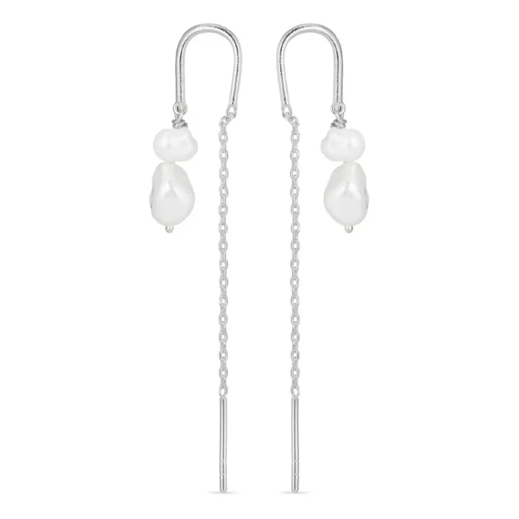 parel ketting oorbellen in zilver