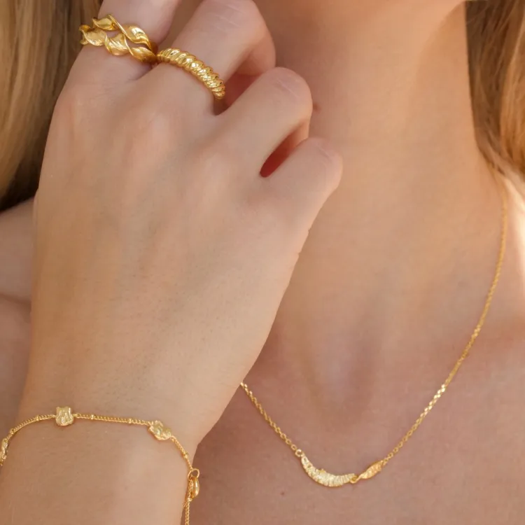 armband in verguld sterlingzilver - Lumé Etched