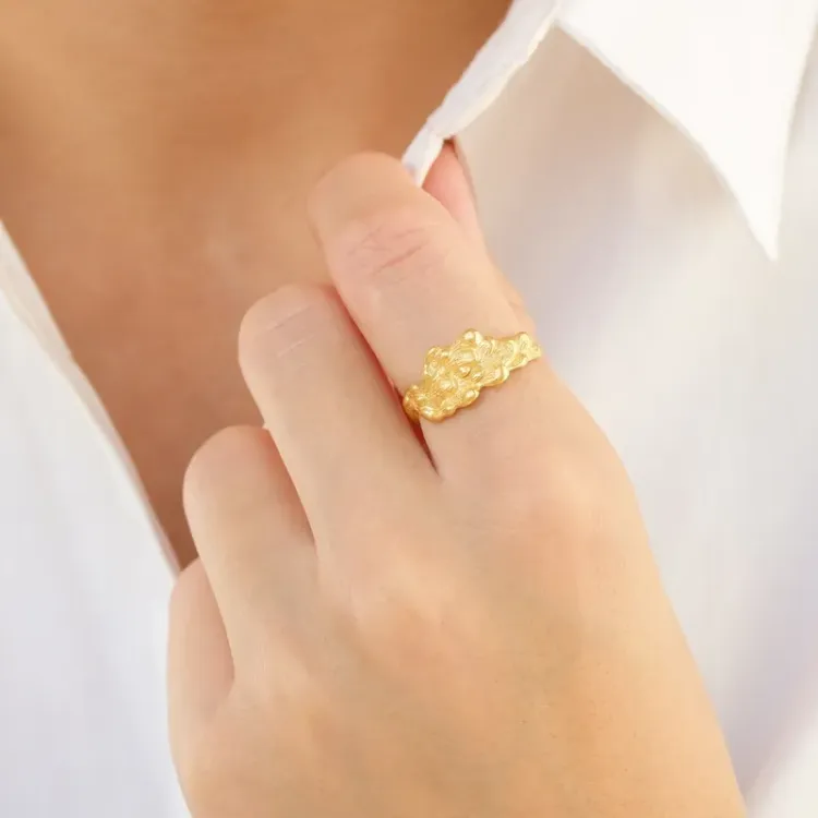 ring in verguld messing - Eliné