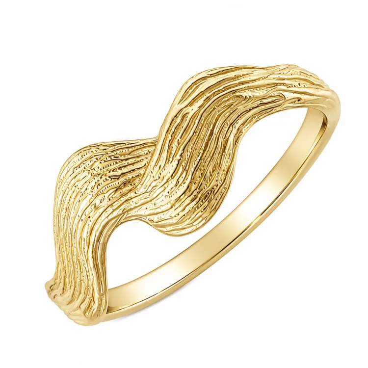 ring in verguld messing - Lumé Etched