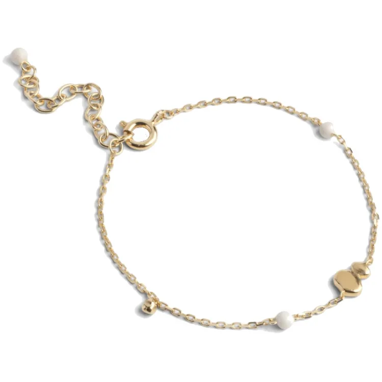 Enamel Melia Daisy armband in verguld sterlingzilver