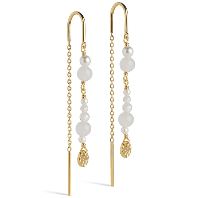 Enamel Sofia ketting oorbellen in verguld sterlingzilver
