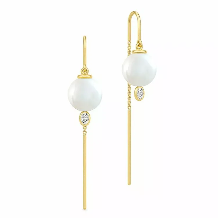 Julie Sandlau Ariel Chandeliers oorbellen in zilver met 22 karaats verguldsel