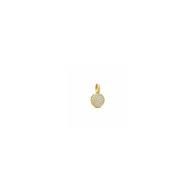 Julie Sandlau Glory hanger in verguld sterlingzilver witte zirkoon