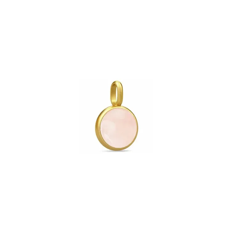 Julie Sandlau Prime hanger in verguld sterlingzilver roze kristal