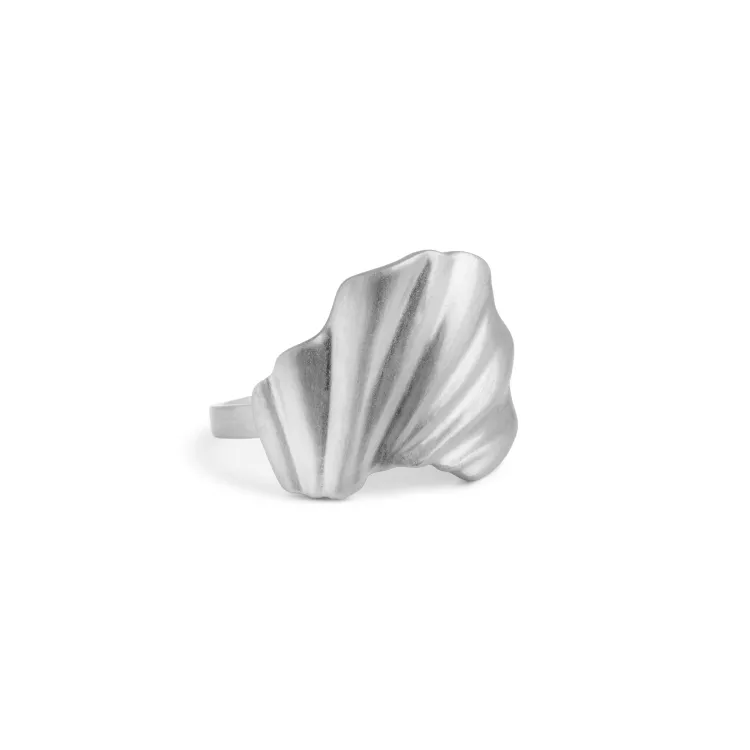 Enamel Wave verstelbaar ring in zilver