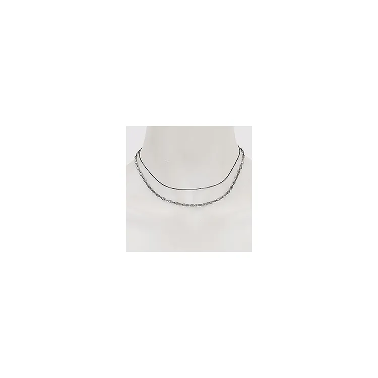 RebekkaRebekka Lyra necklace ketting in zwart gerhodineerd zilver