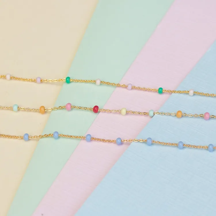 Enamel Lola Rainbow armband in verguld sterlingzilver regenboogkleurig emaille