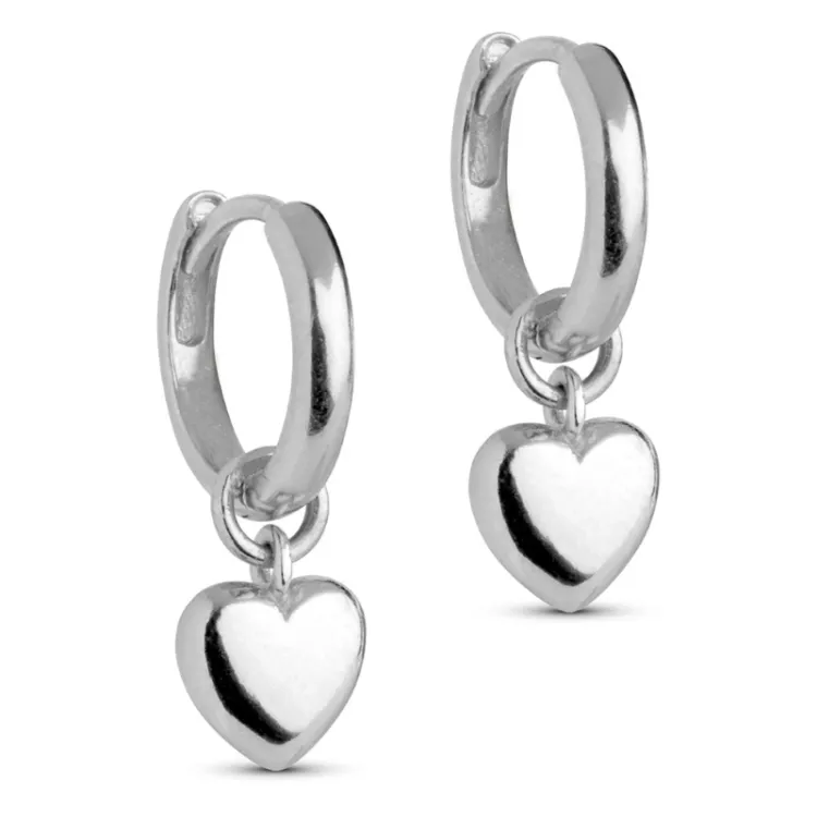 Enamel Amore creool in zilver