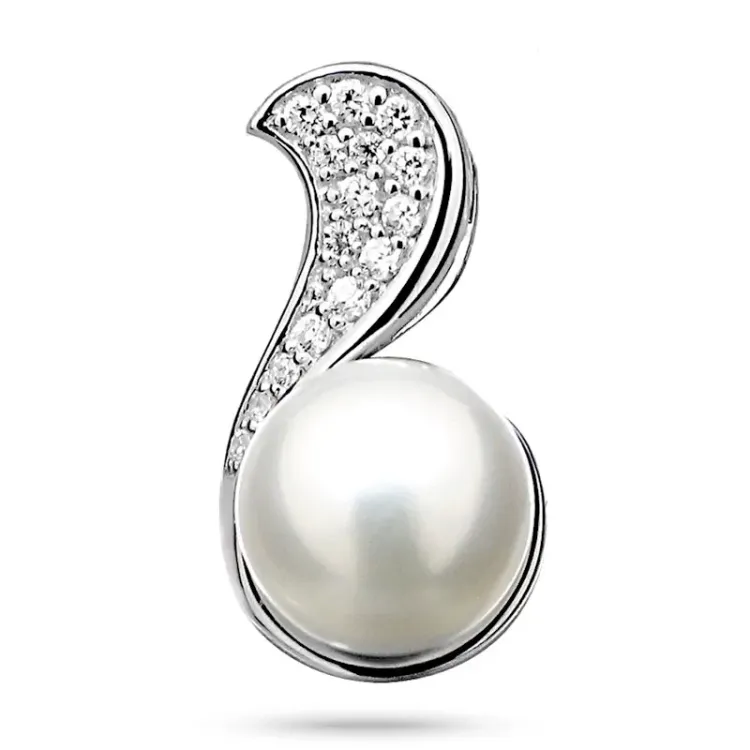 verzamelmonster parel hanger in gerodineerd zilver