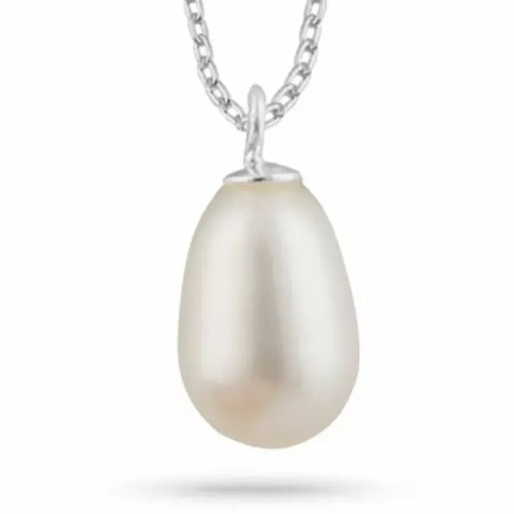 verzamelmonster parel ketting in zilver met hanger in zilver