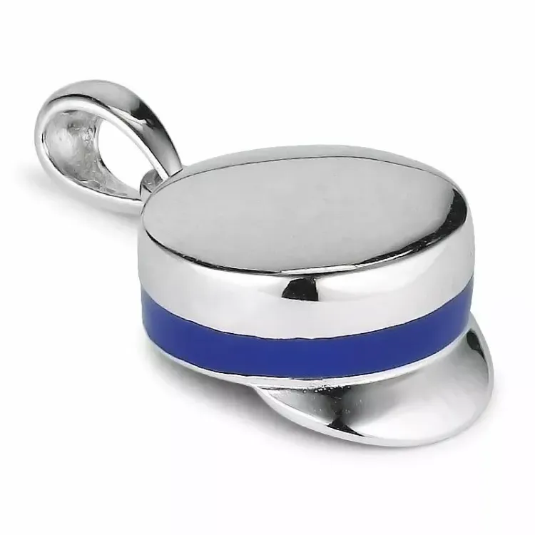 verzamelmonster blauwe studenten pet hanger in gerodineerd zilver