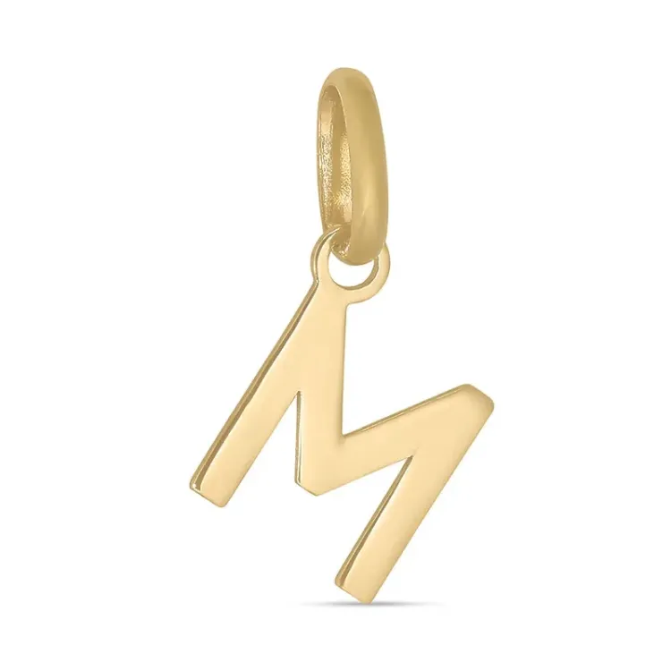 verzamelmonster letter m hanger in 8 karaat goud - My Letter